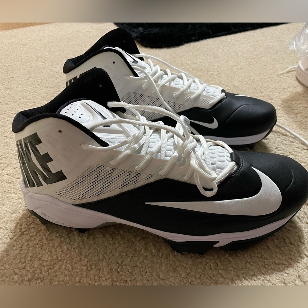 Nike Zoom Code Elite 3/4 Football Cleats White Black 603368-010 Men’s Size 17